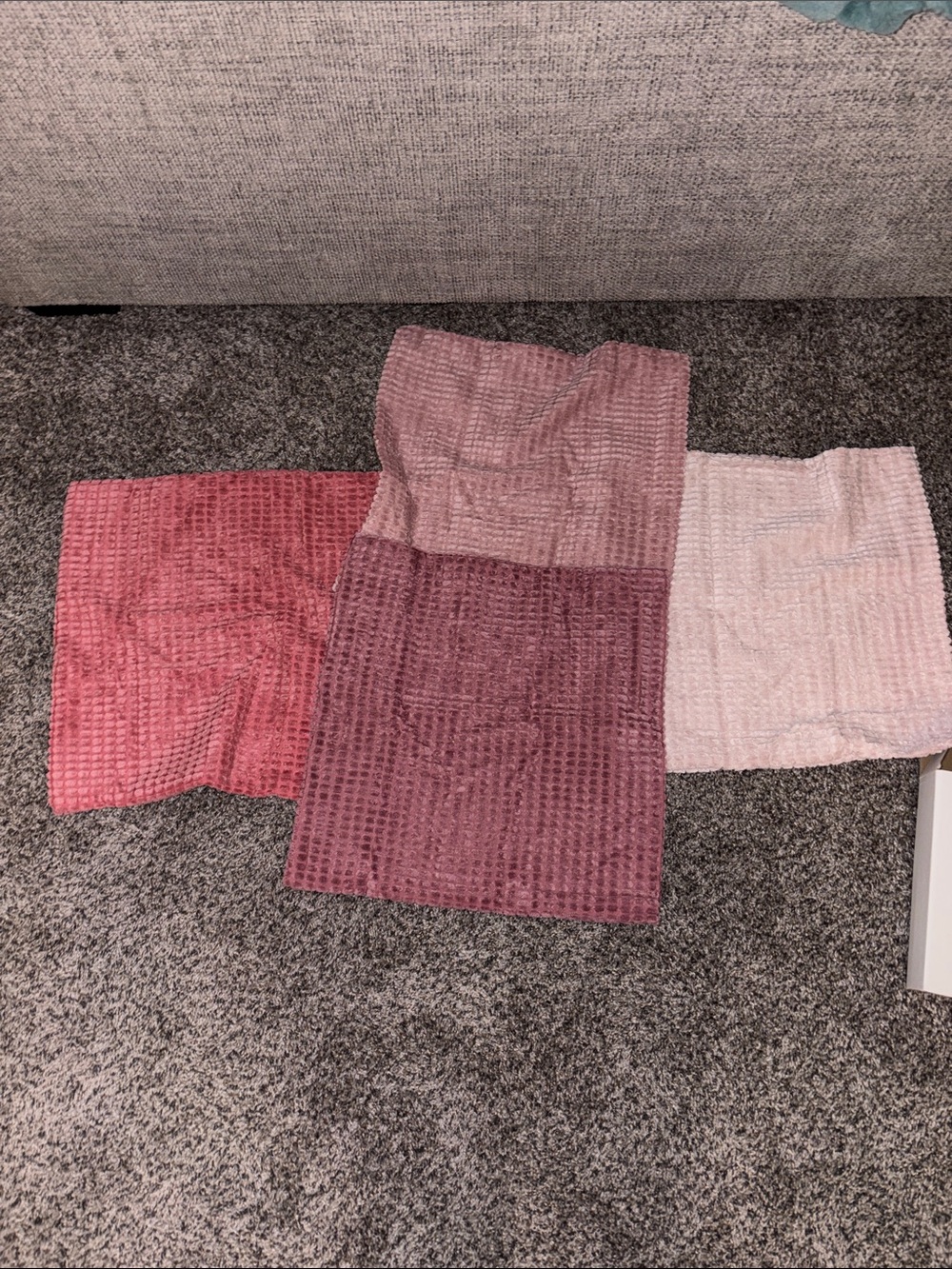 Textured pillow covers Pink & Mauve